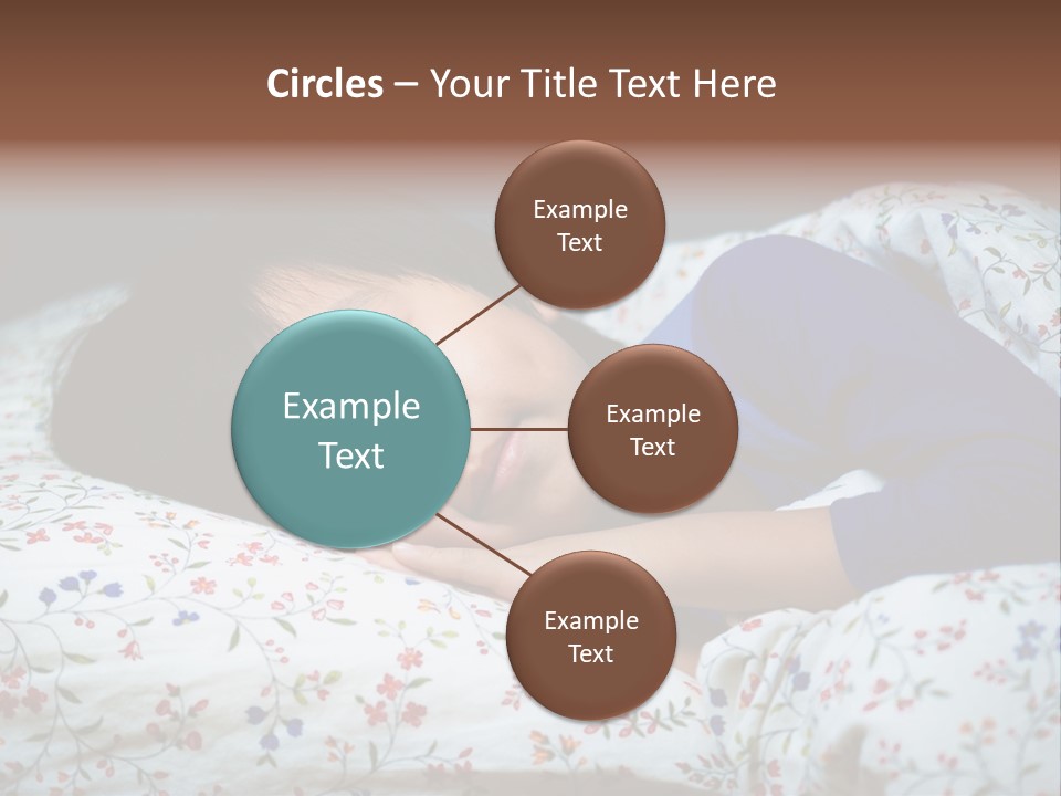 A Young Boy Sleeping On A Bed With A Pillow PowerPoint Template