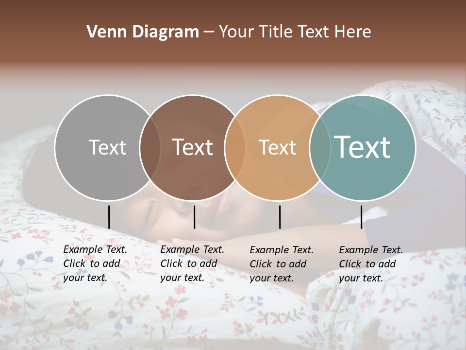 A Young Boy Sleeping On A Bed With A Pillow PowerPoint Template