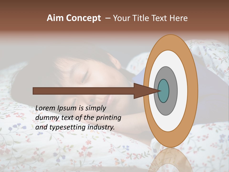 A Young Boy Sleeping On A Bed With A Pillow PowerPoint Template