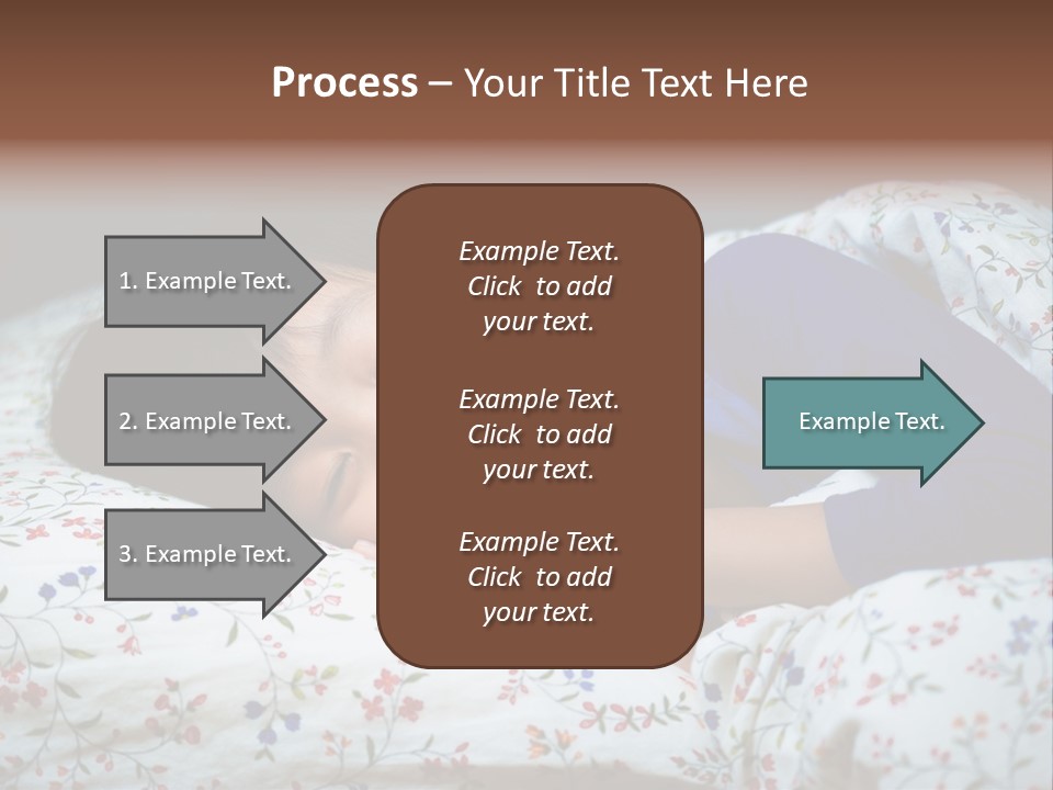 A Young Boy Sleeping On A Bed With A Pillow PowerPoint Template