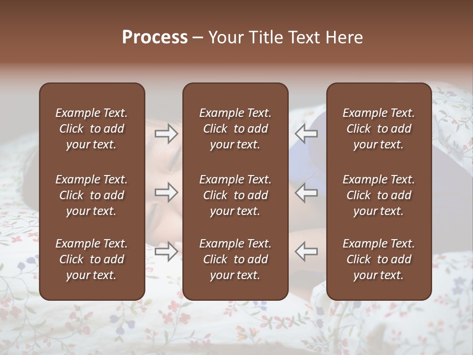 A Young Boy Sleeping On A Bed With A Pillow PowerPoint Template