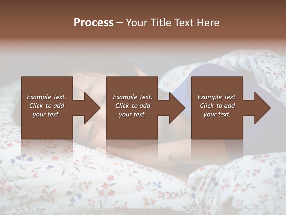 A Young Boy Sleeping On A Bed With A Pillow PowerPoint Template
