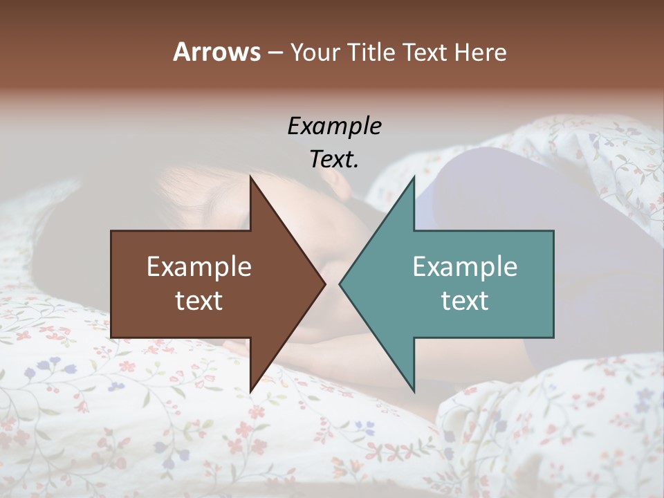 A Young Boy Sleeping On A Bed With A Pillow PowerPoint Template