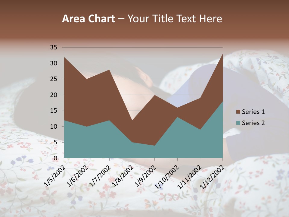 A Young Boy Sleeping On A Bed With A Pillow PowerPoint Template