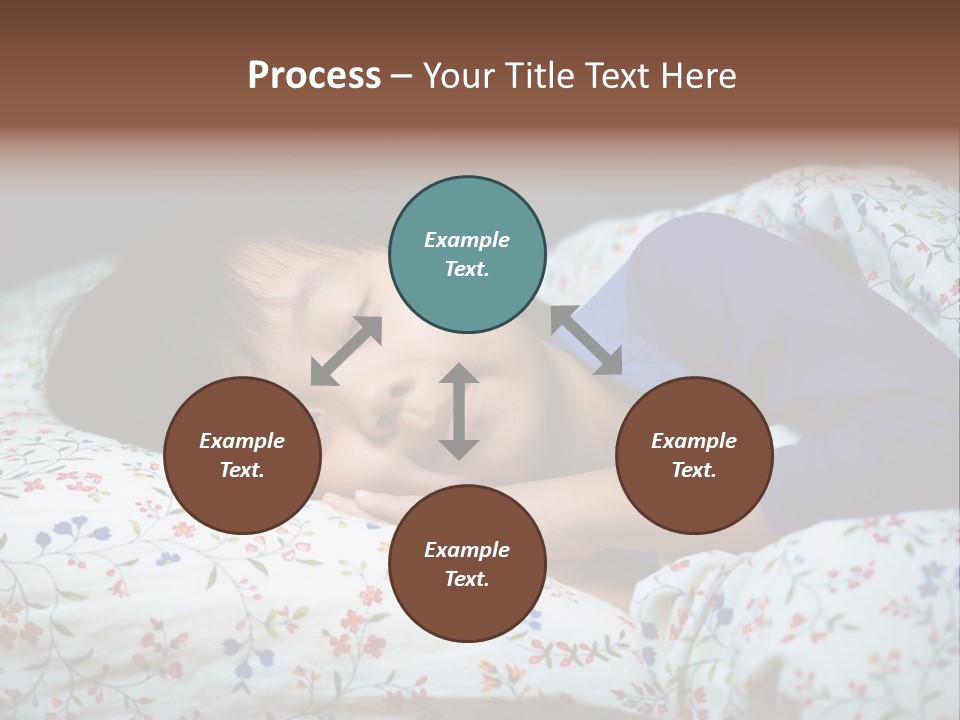A Young Boy Sleeping On A Bed With A Pillow PowerPoint Template