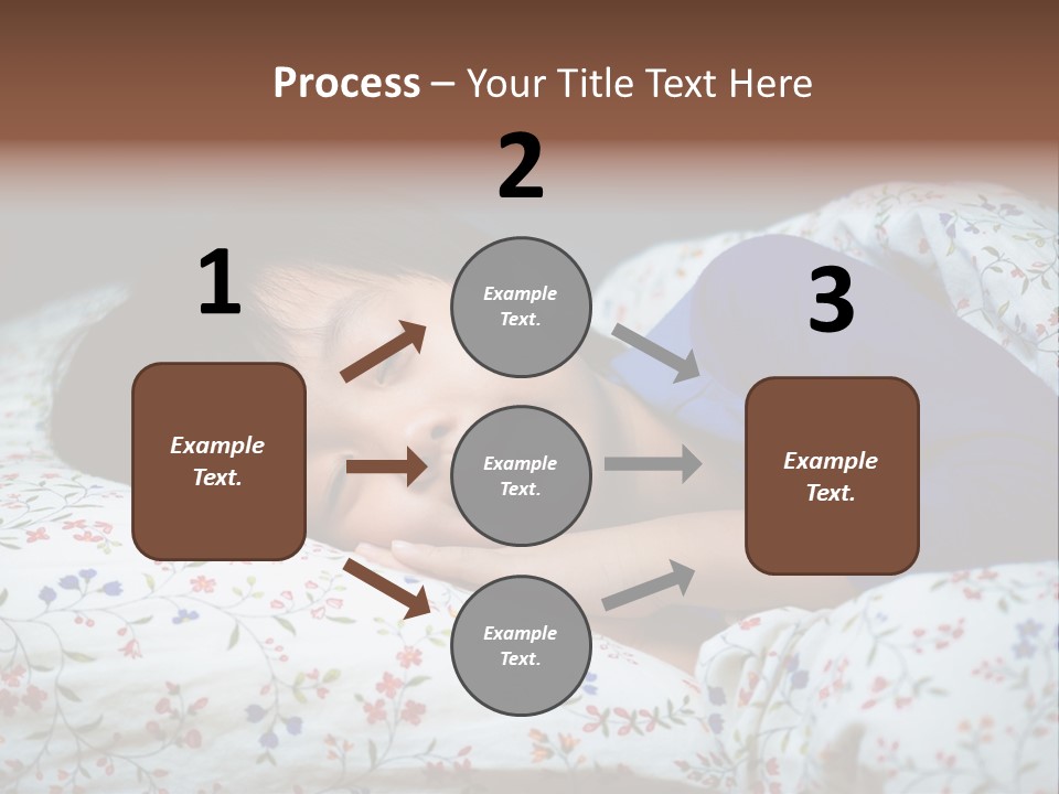 A Young Boy Sleeping On A Bed With A Pillow PowerPoint Template