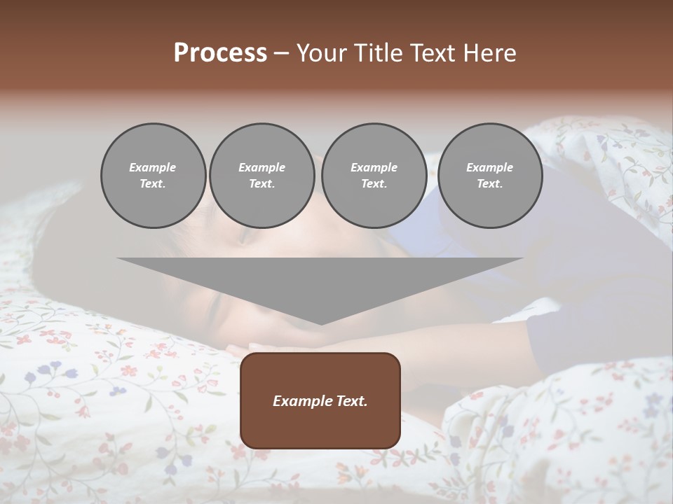 A Young Boy Sleeping On A Bed With A Pillow PowerPoint Template