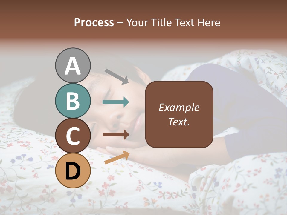 A Young Boy Sleeping On A Bed With A Pillow PowerPoint Template