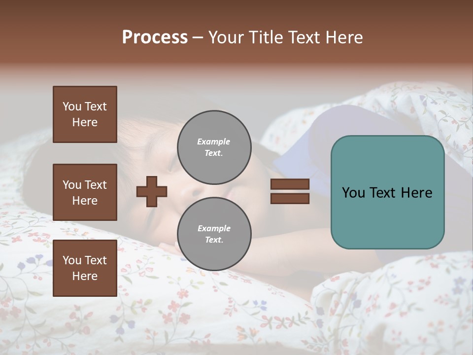 A Young Boy Sleeping On A Bed With A Pillow PowerPoint Template