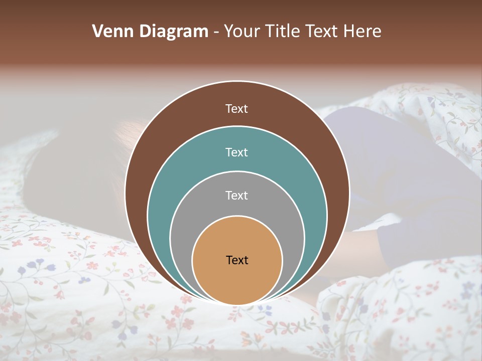 A Young Boy Sleeping On A Bed With A Pillow PowerPoint Template