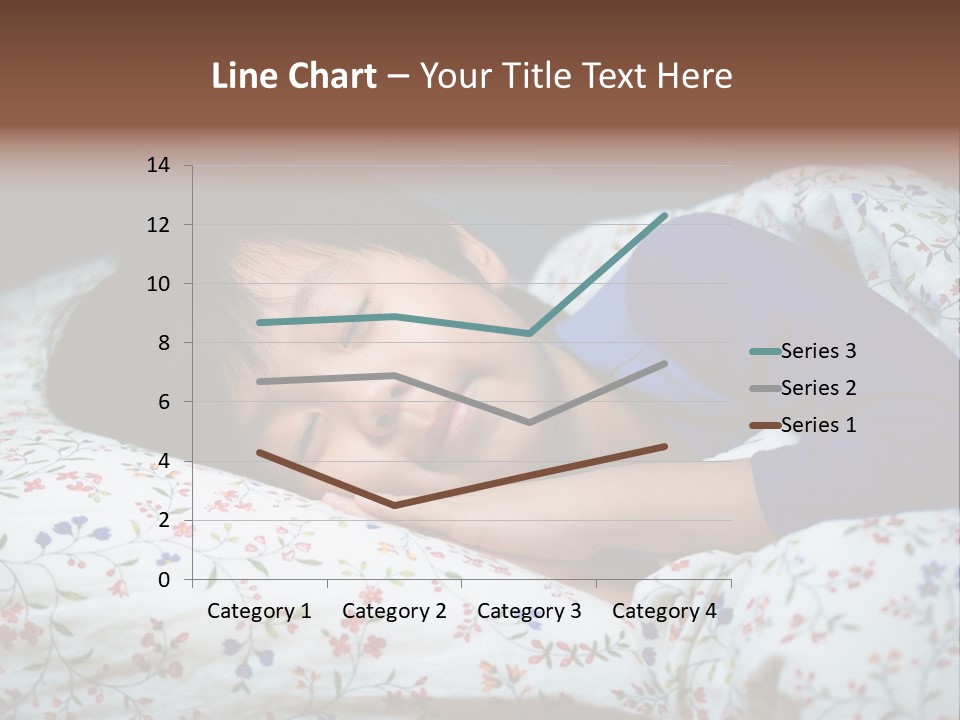 A Young Boy Sleeping On A Bed With A Pillow PowerPoint Template