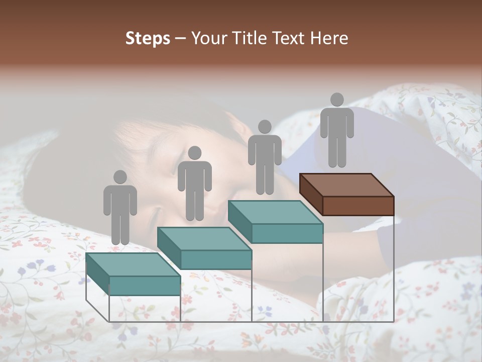 A Young Boy Sleeping On A Bed With A Pillow PowerPoint Template