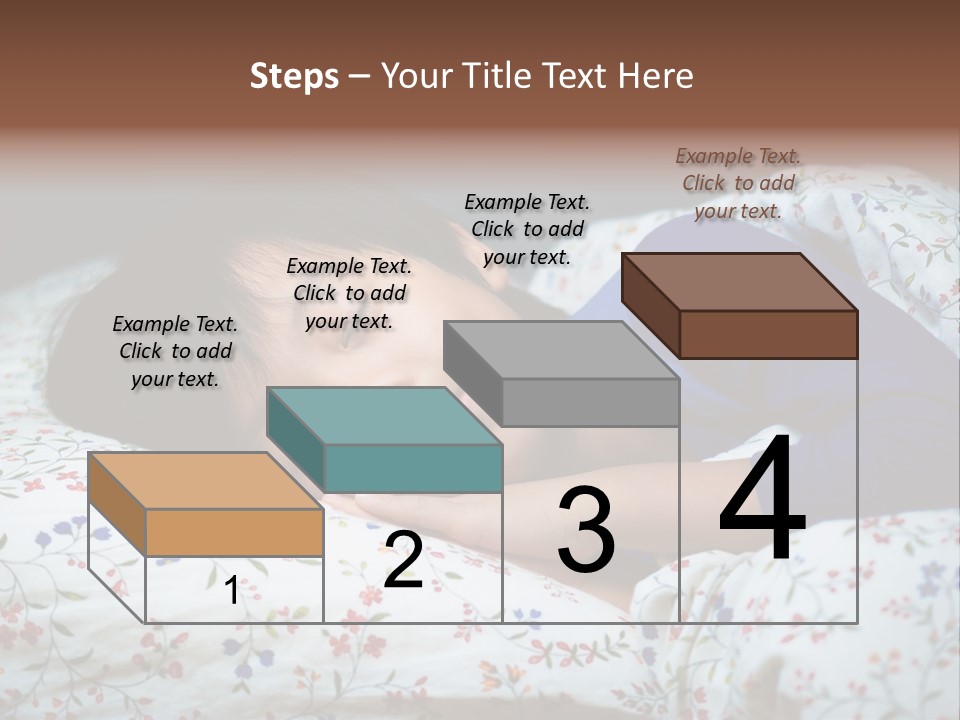 A Young Boy Sleeping On A Bed With A Pillow PowerPoint Template