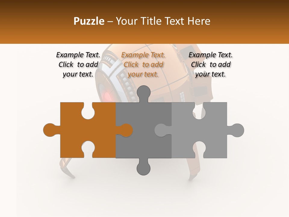 A Yellow Robot With A Red Light On Its Back PowerPoint Template