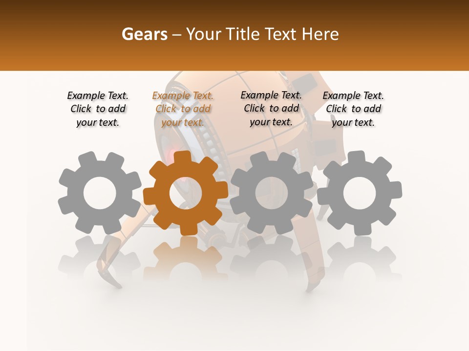 A Yellow Robot With A Red Light On Its Back PowerPoint Template