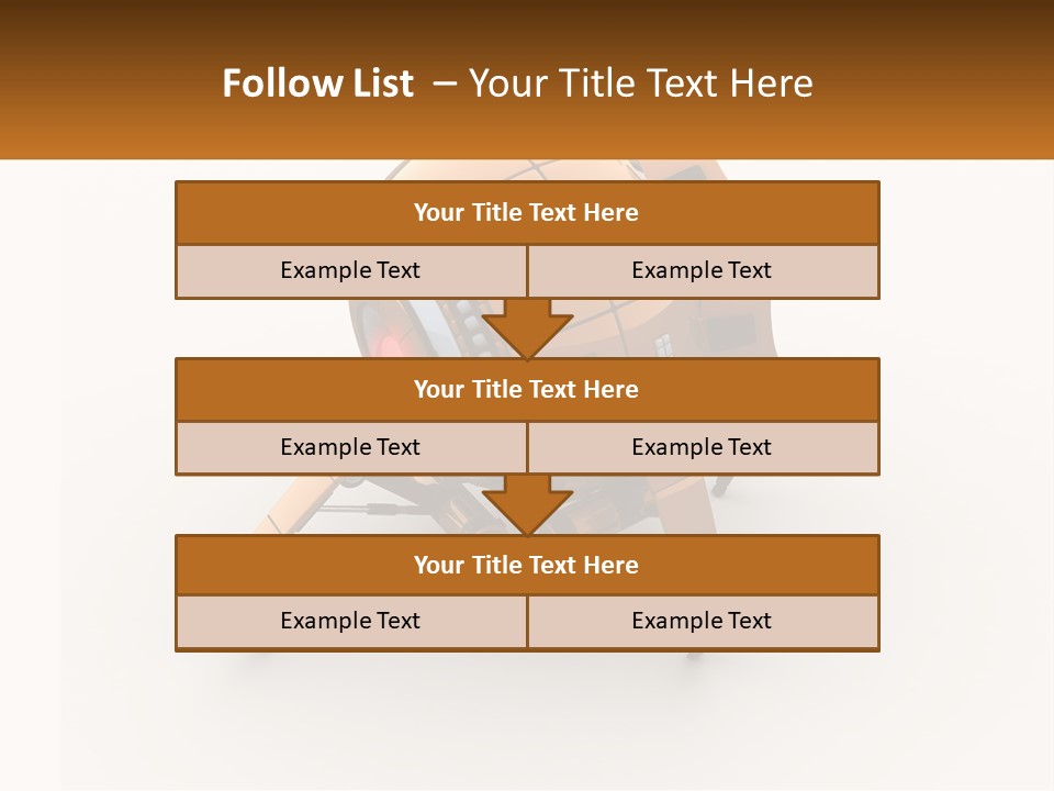 A Yellow Robot With A Red Light On Its Back PowerPoint Template