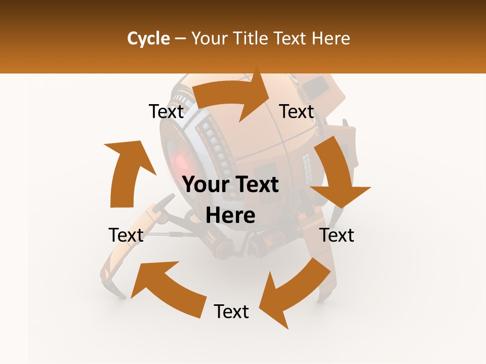 A Yellow Robot With A Red Light On Its Back PowerPoint Template
