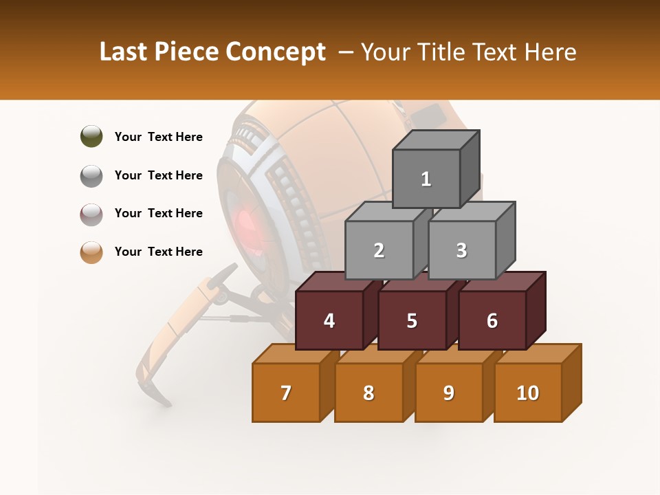 A Yellow Robot With A Red Light On Its Back PowerPoint Template