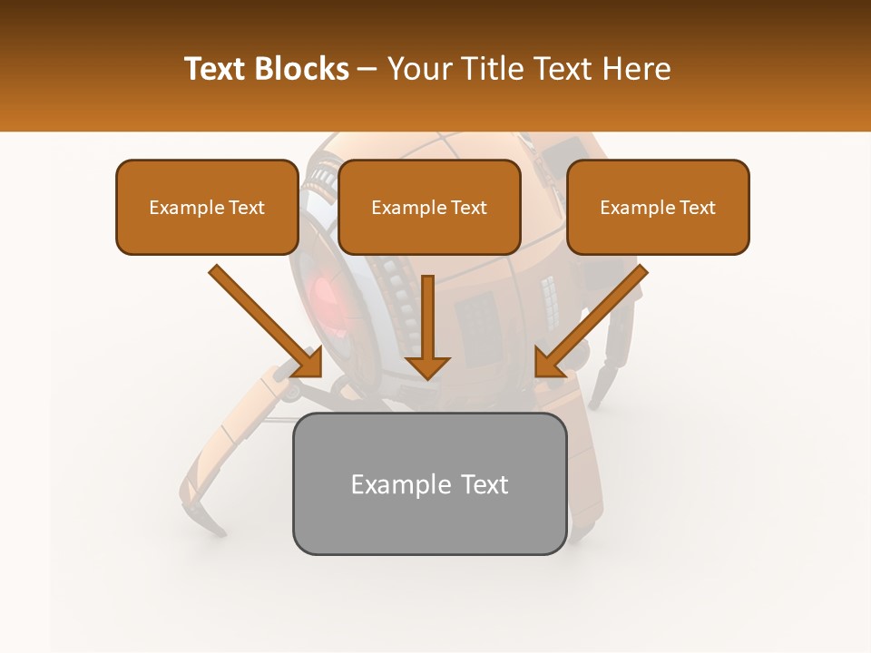A Yellow Robot With A Red Light On Its Back PowerPoint Template