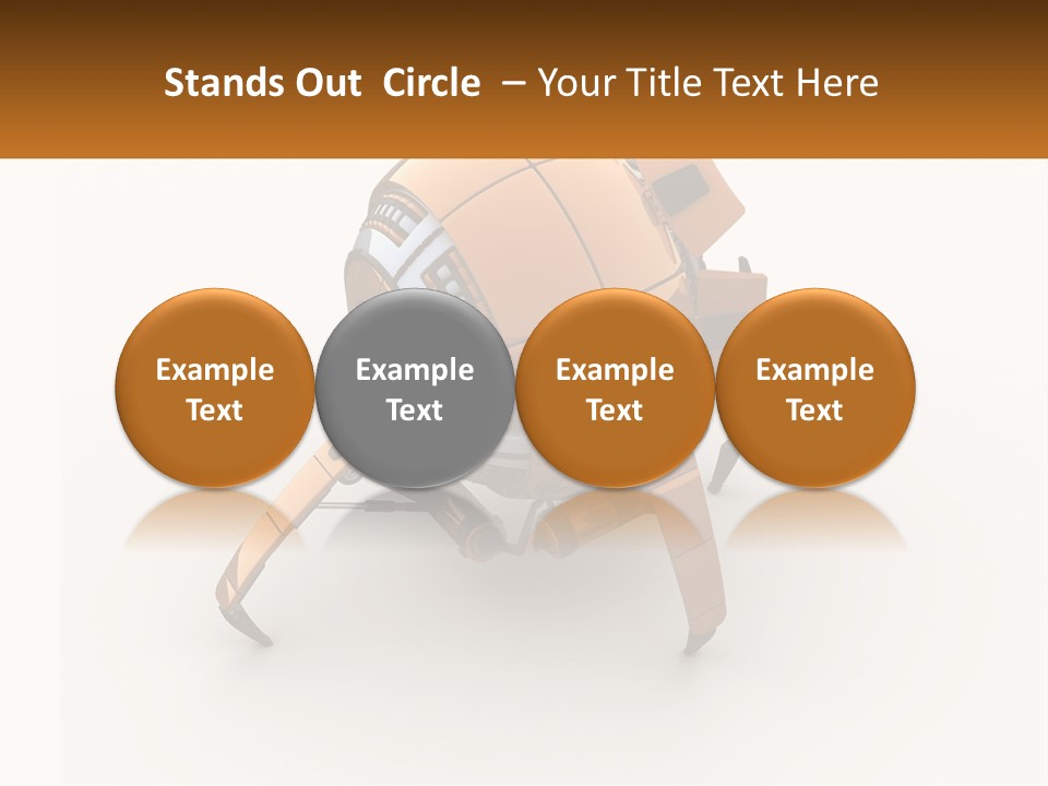 A Yellow Robot With A Red Light On Its Back PowerPoint Template