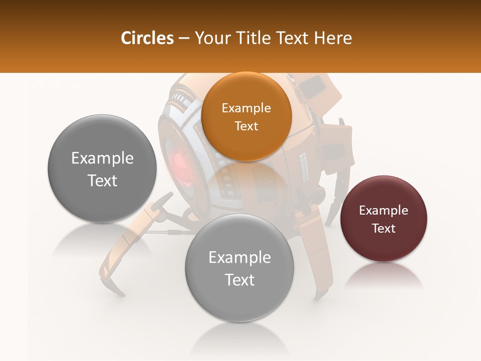 A Yellow Robot With A Red Light On Its Back PowerPoint Template