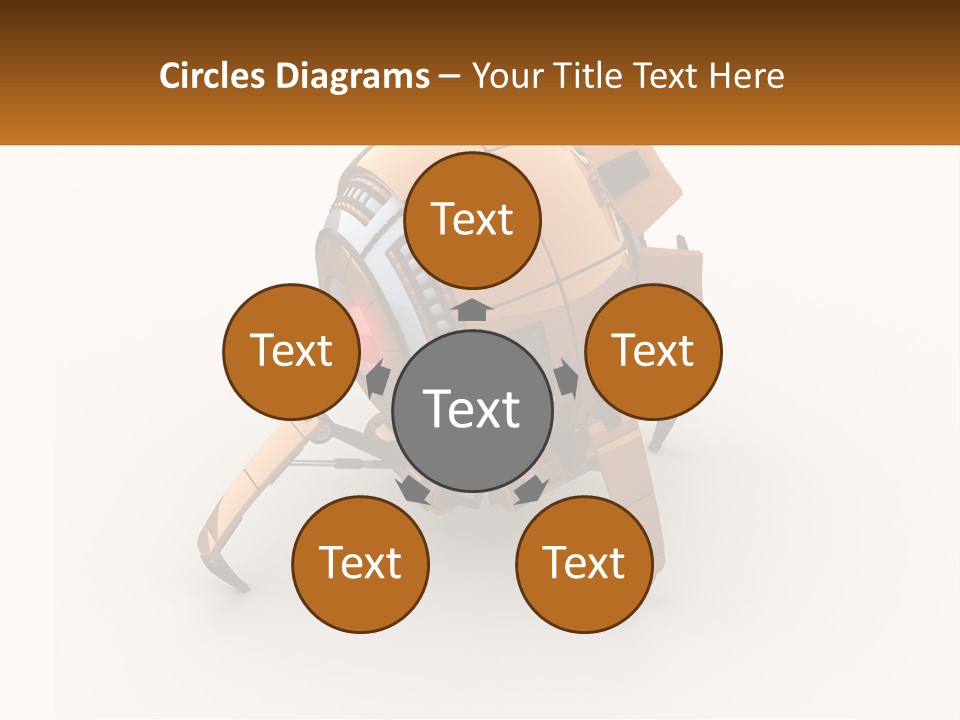 A Yellow Robot With A Red Light On Its Back PowerPoint Template