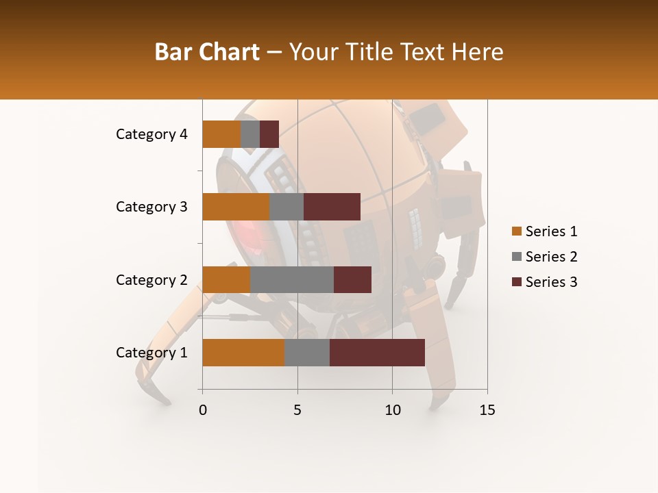 A Yellow Robot With A Red Light On Its Back PowerPoint Template