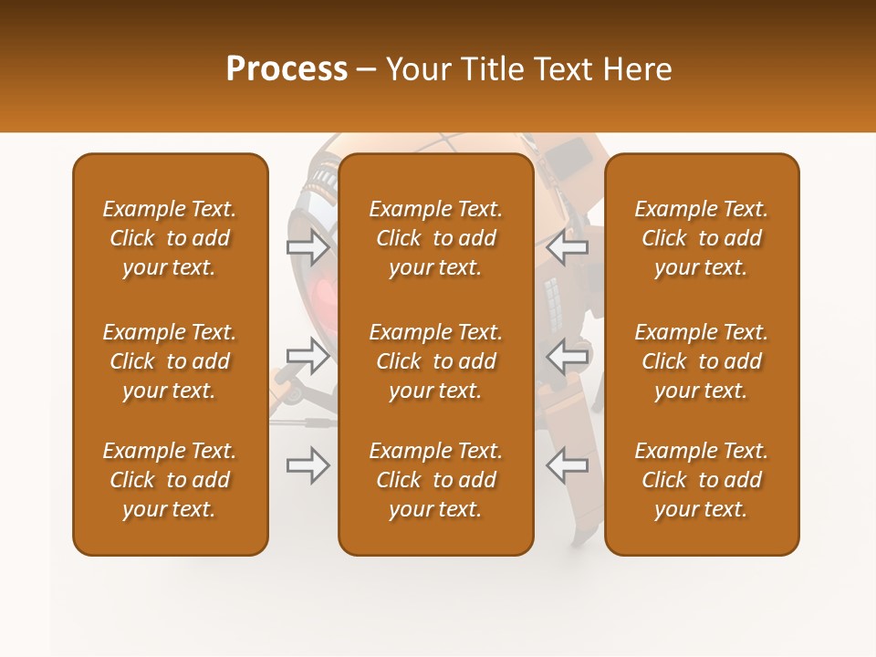 A Yellow Robot With A Red Light On Its Back PowerPoint Template