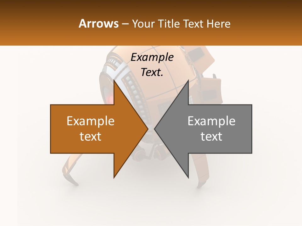 A Yellow Robot With A Red Light On Its Back PowerPoint Template