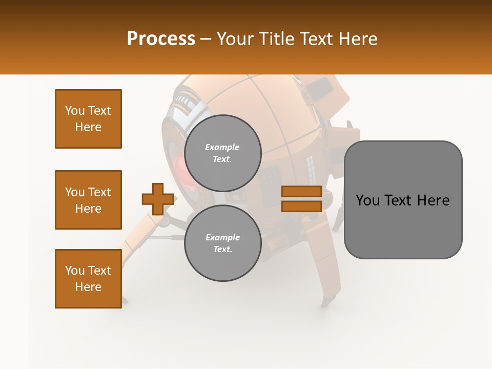 A Yellow Robot With A Red Light On Its Back PowerPoint Template