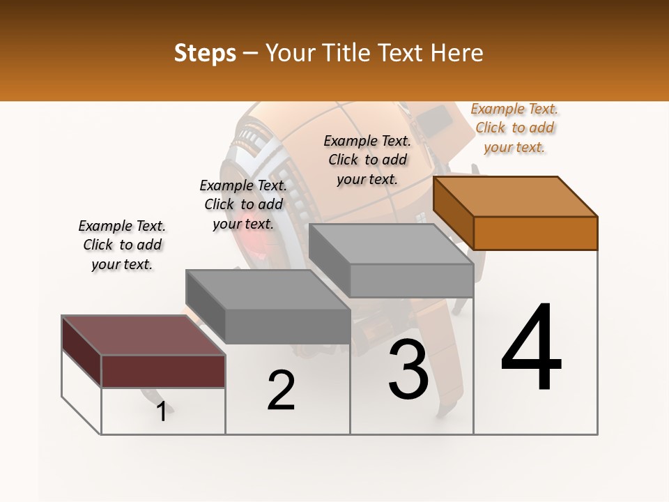 A Yellow Robot With A Red Light On Its Back PowerPoint Template
