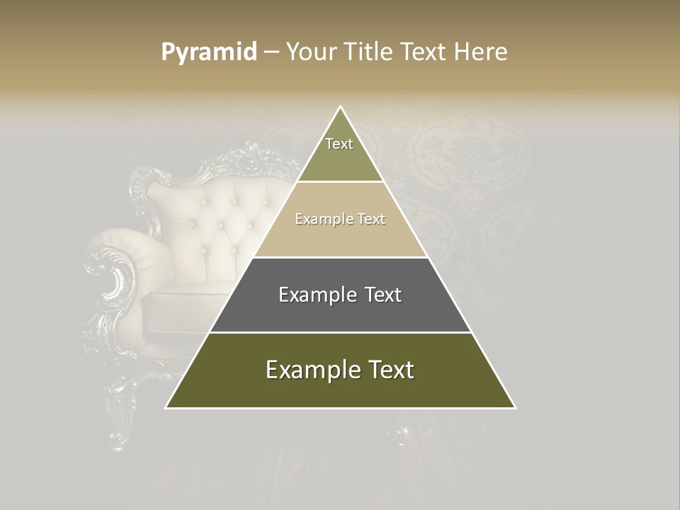 A White Chair Sitting On Top Of A Wooden Floor PowerPoint Template