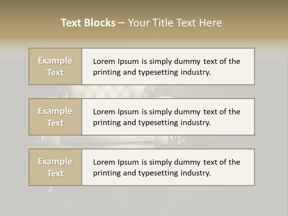 A White Chair Sitting On Top Of A Wooden Floor PowerPoint Template