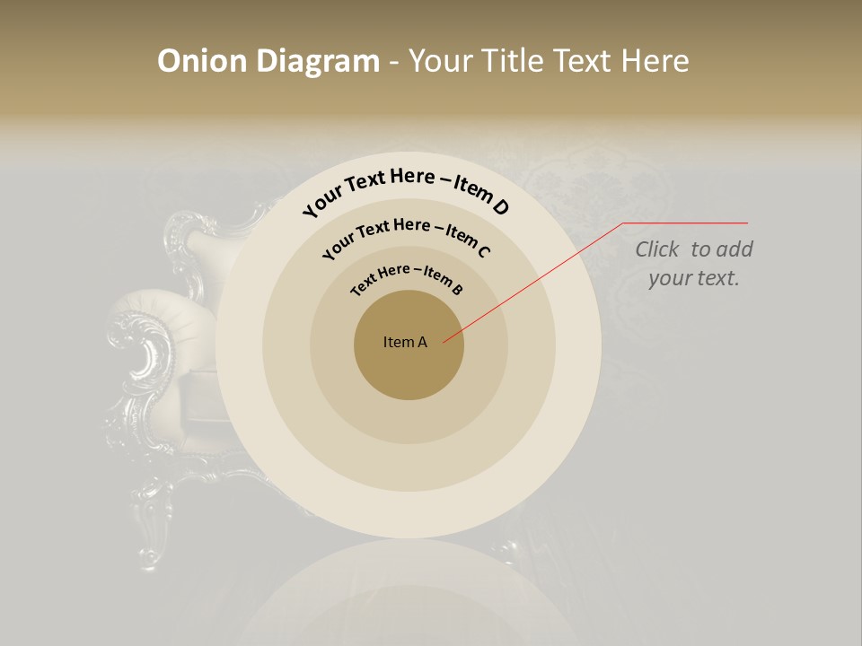 A White Chair Sitting On Top Of A Wooden Floor PowerPoint Template