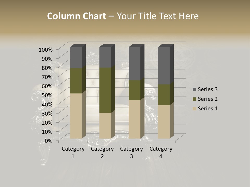 A White Chair Sitting On Top Of A Wooden Floor PowerPoint Template