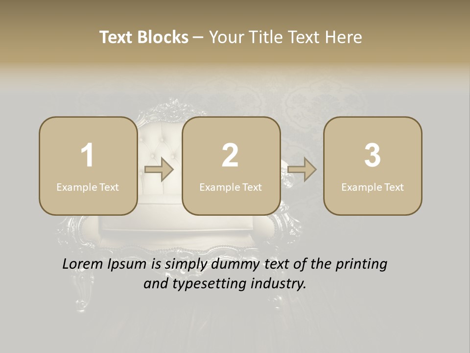 A White Chair Sitting On Top Of A Wooden Floor PowerPoint Template