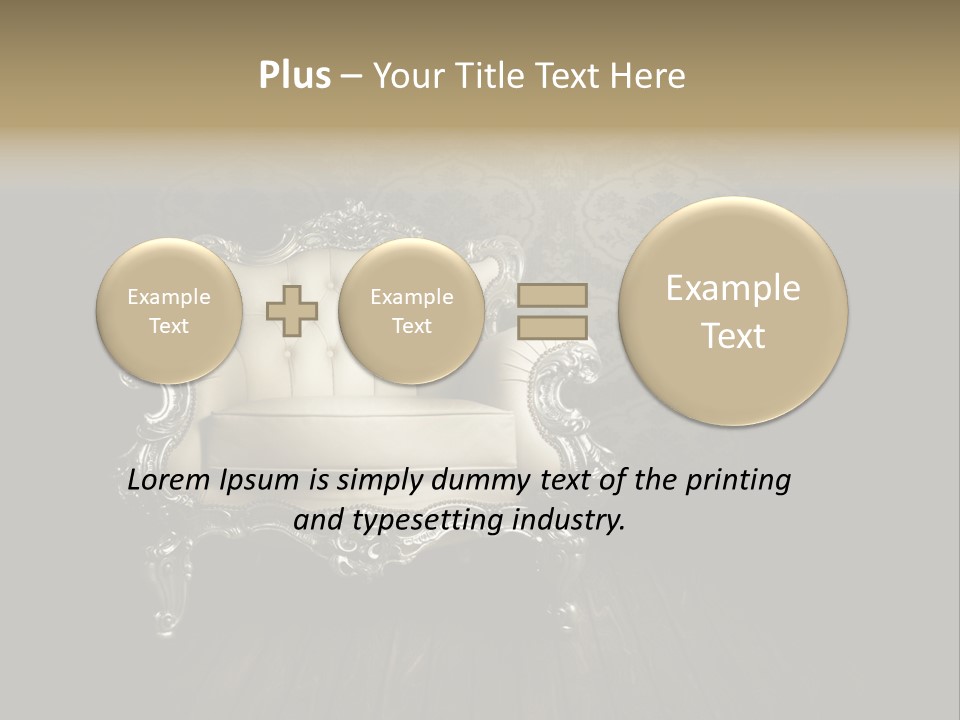 A White Chair Sitting On Top Of A Wooden Floor PowerPoint Template
