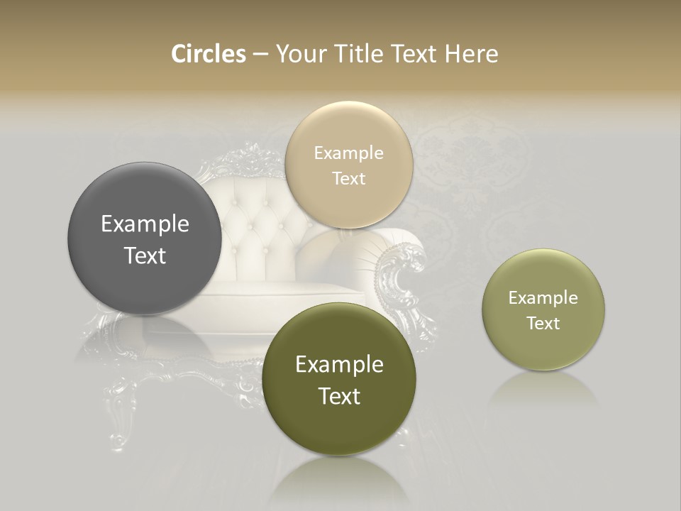 A White Chair Sitting On Top Of A Wooden Floor PowerPoint Template