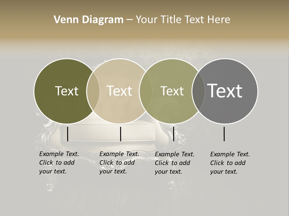 A White Chair Sitting On Top Of A Wooden Floor PowerPoint Template