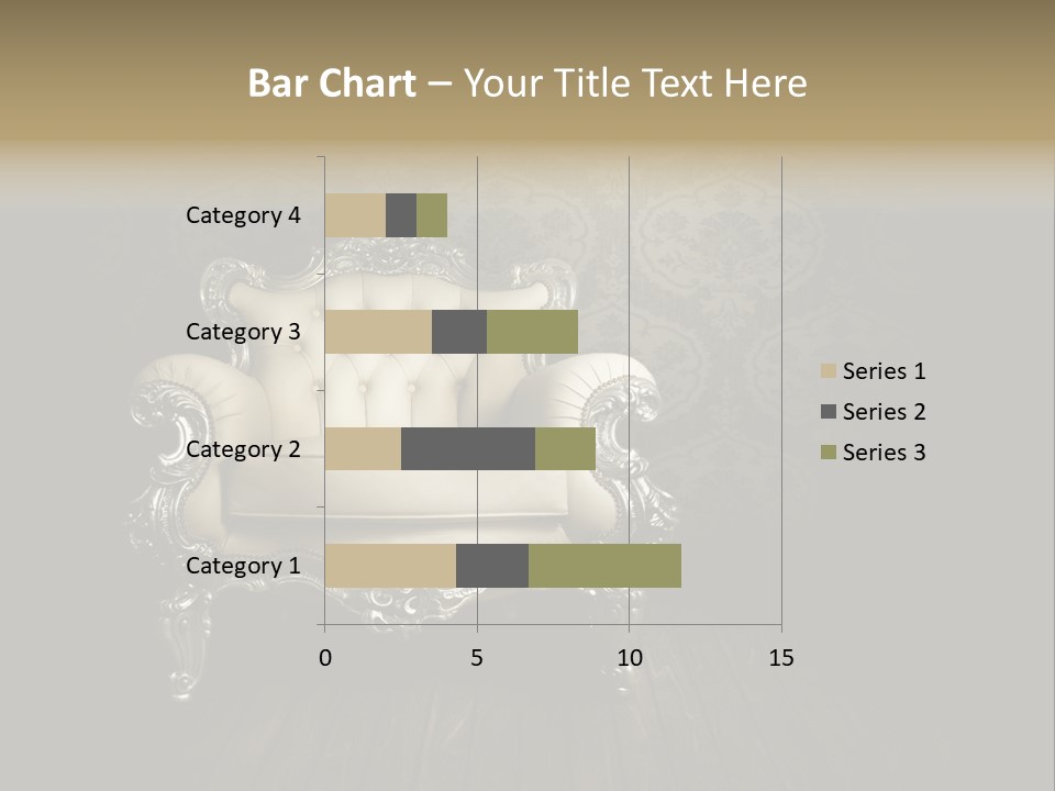 A White Chair Sitting On Top Of A Wooden Floor PowerPoint Template