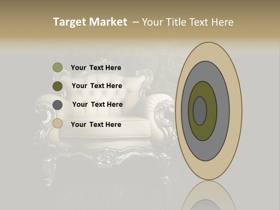 A White Chair Sitting On Top Of A Wooden Floor PowerPoint Template