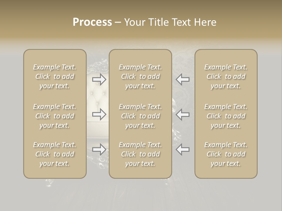 A White Chair Sitting On Top Of A Wooden Floor PowerPoint Template