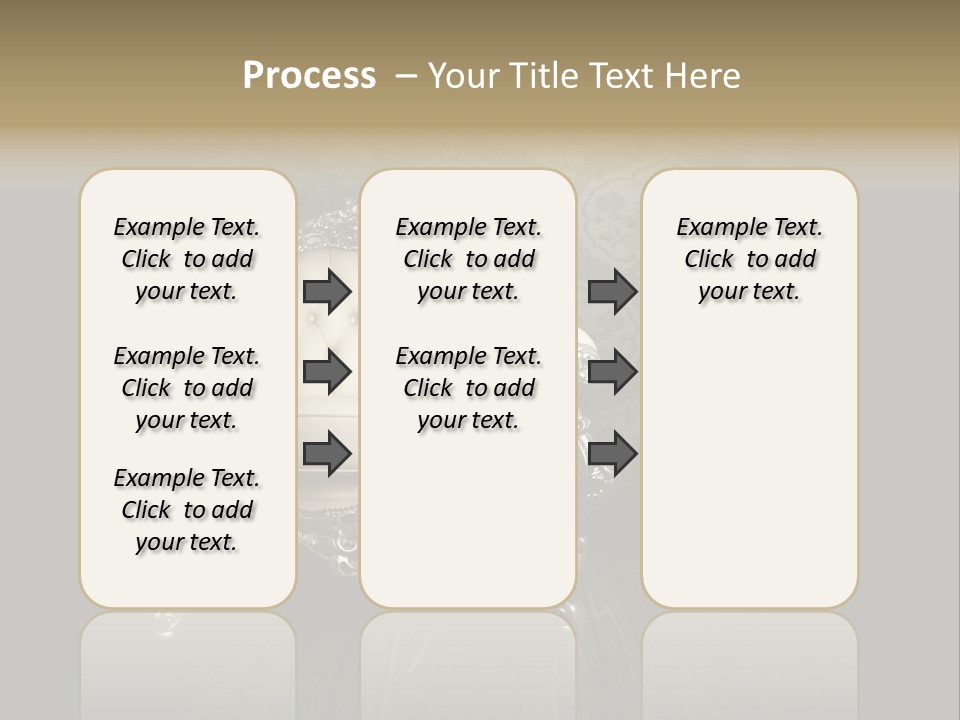 A White Chair Sitting On Top Of A Wooden Floor PowerPoint Template