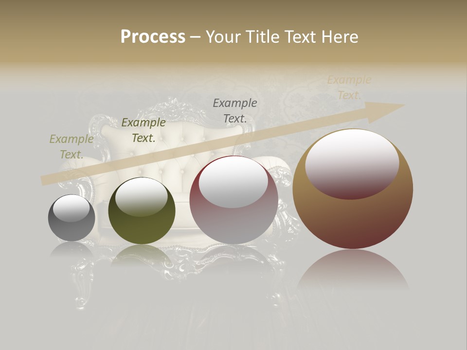 A White Chair Sitting On Top Of A Wooden Floor PowerPoint Template