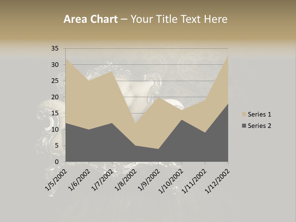 A White Chair Sitting On Top Of A Wooden Floor PowerPoint Template