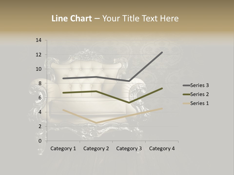 A White Chair Sitting On Top Of A Wooden Floor PowerPoint Template