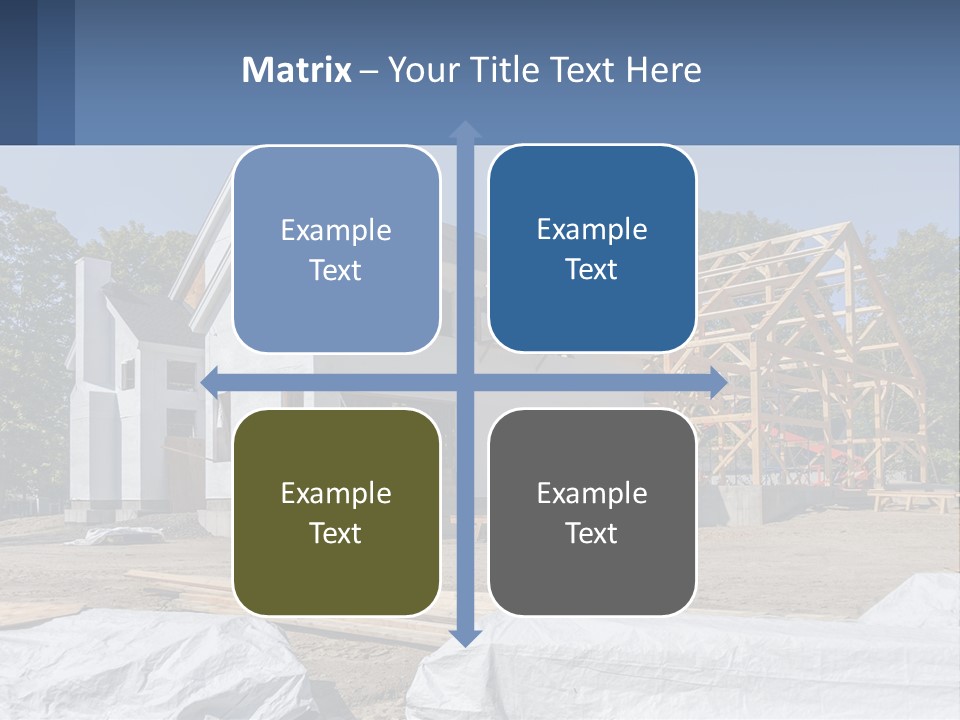 A House Under Construction With A Blue Sky In The Background PowerPoint Template