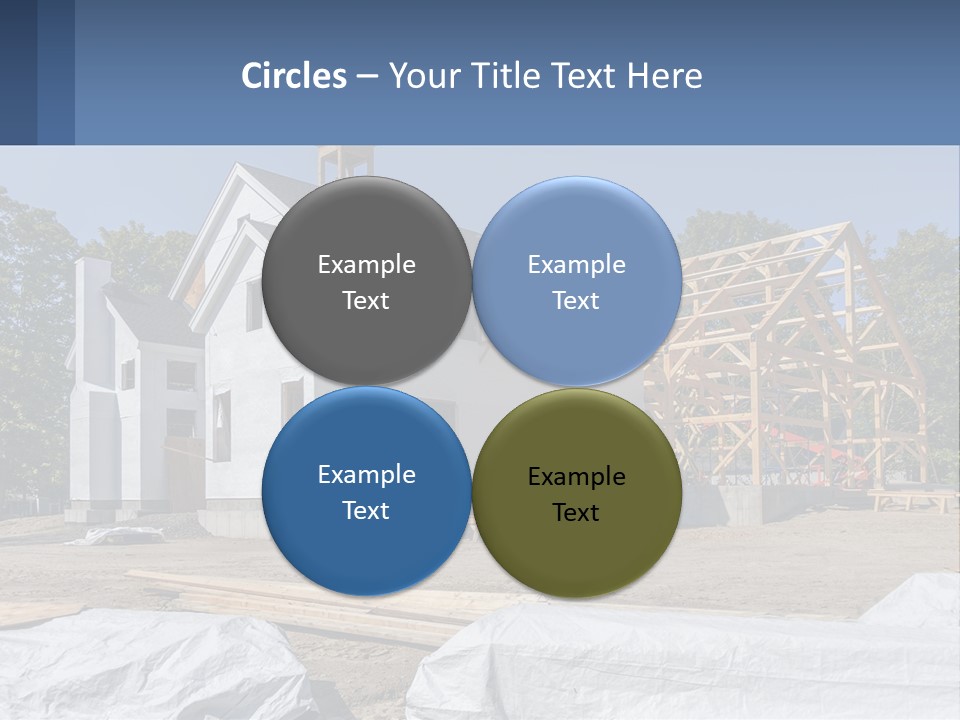 A House Under Construction With A Blue Sky In The Background PowerPoint Template