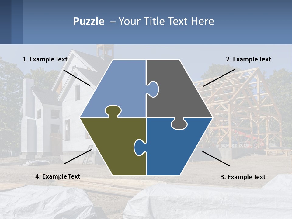 A House Under Construction With A Blue Sky In The Background PowerPoint Template