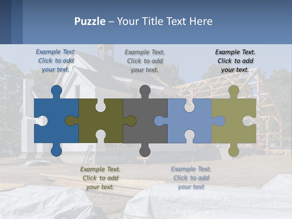 A House Under Construction With A Blue Sky In The Background PowerPoint Template